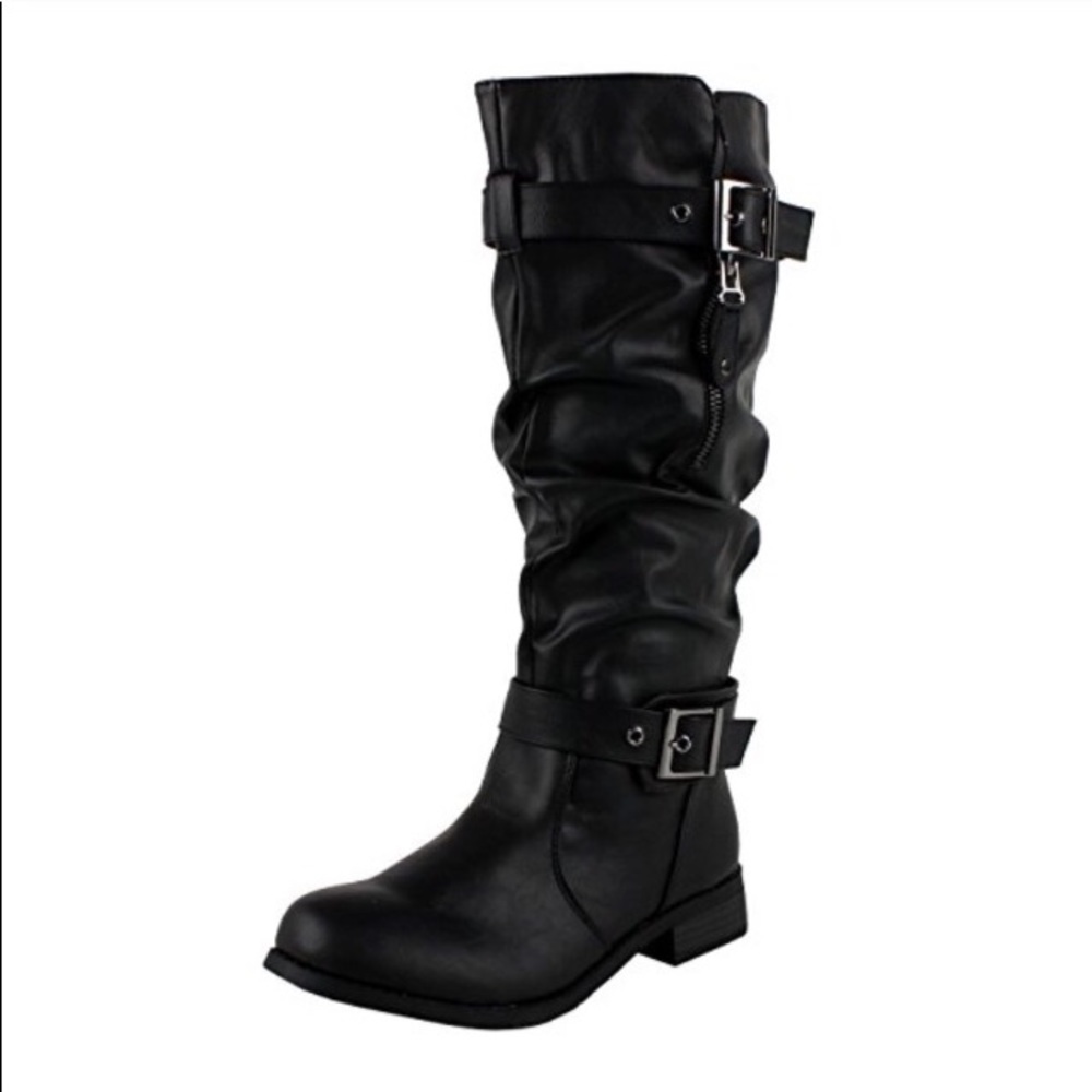 Brand New West Blvd Black Madras Riding Boots 8.5